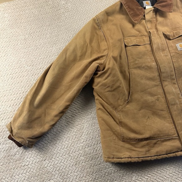 Vintage Carhartt Jacket CO3 Men's 56 (3XL) Union Made USA Farm Chore Coat Grunge - Picture 4 of 16